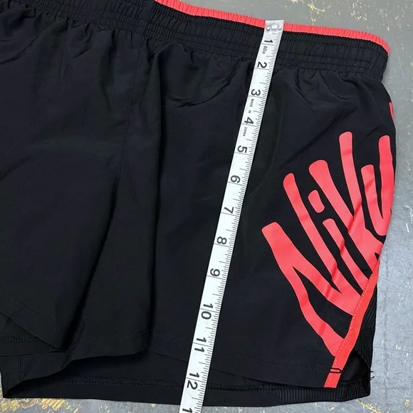 Nike 3” Running Fitness Shorts AJ9141-010 Black Infrared Large Women’s Work Out - Picture 9 of 12